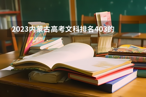 2023内蒙古高考文科排名403的考生报什么大学