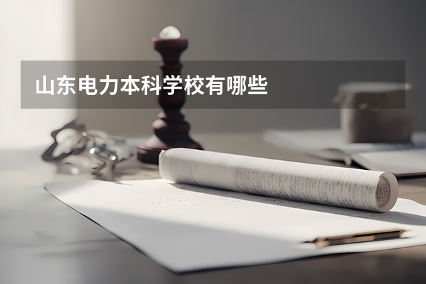 山东电力本科学校有哪些