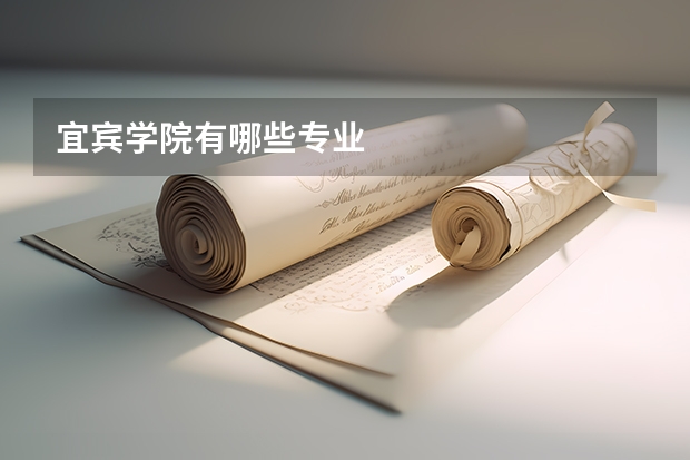 宜宾学院有哪些专业
