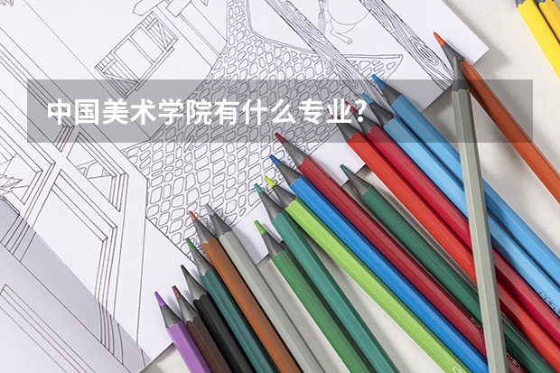 中国美术学院有什么专业?