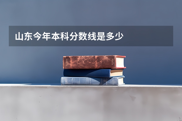 山东今年本科分数线是多少