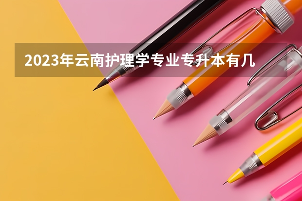 2023年云南护理学专业专升本有几个院校可选择?(昆明医科大学专升本护理专业录取分数)