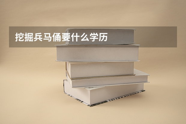 挖掘兵马俑要什么学历