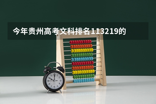 今年贵州高考文科排名113219的考生报什么大学