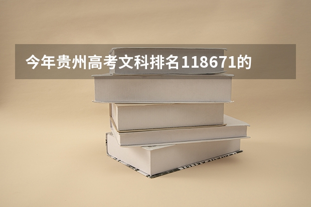 今年贵州高考文科排名118671的考生报什么大学