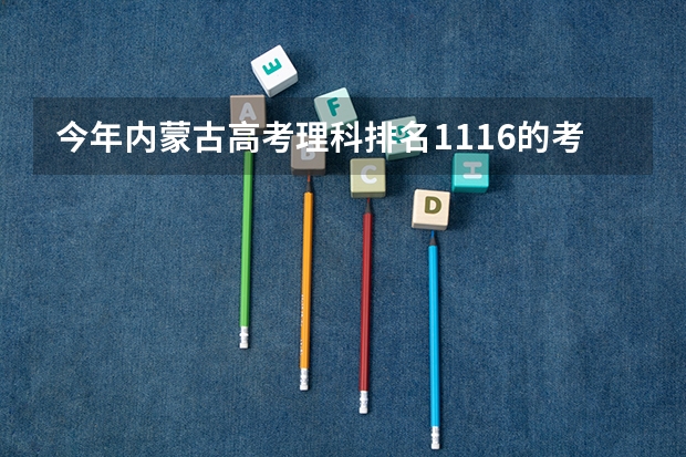 今年内蒙古高考理科排名1116的考生报什么大学
