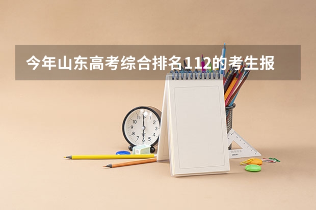 今年山东高考综合排名112的考生报什么大学