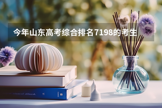 今年山东高考综合排名7198的考生报什么大学