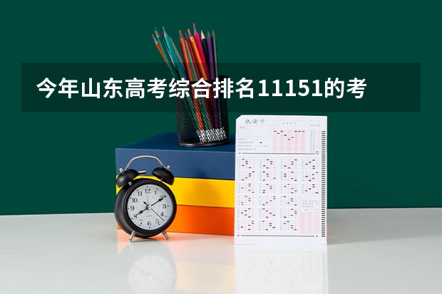 今年山东高考综合排名11151的考生报什么大学