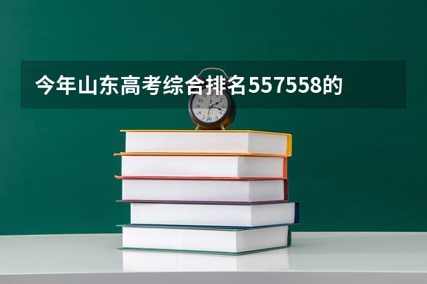 今年山东高考综合排名557558的考生报什么大学