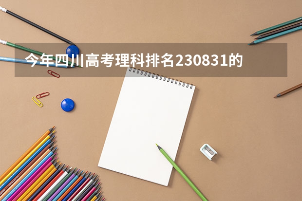 今年四川高考理科排名230831的考生报什么大学