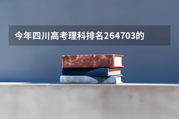 今年四川高考理科排名264703的考生报什么大学