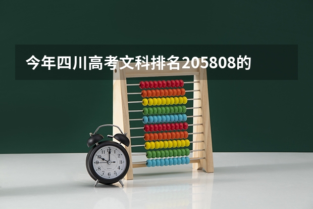 今年四川高考文科排名205808的考生报什么大学