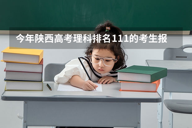 今年陕西高考理科排名111的考生报什么大学