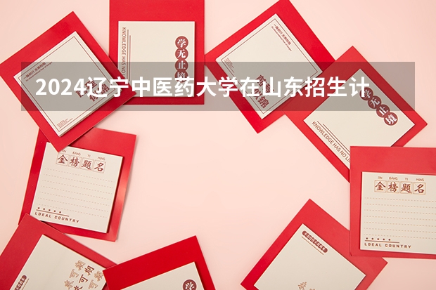 2024辽宁中医药大学在山东招生计划表