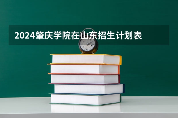 2024肇庆学院在山东招生计划表