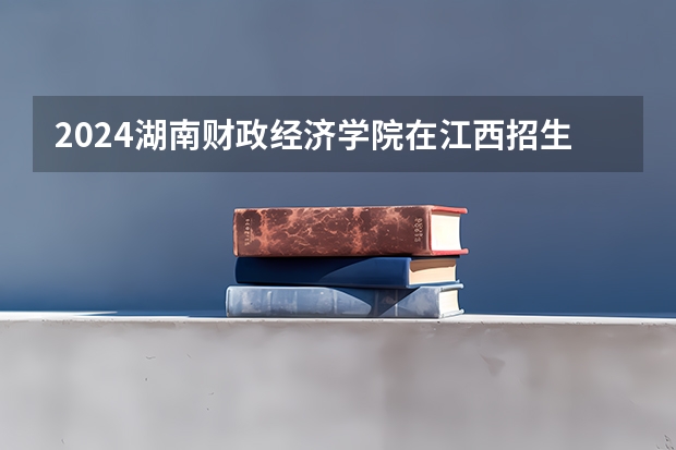 2024湖南财政经济学院在江西招生计划表