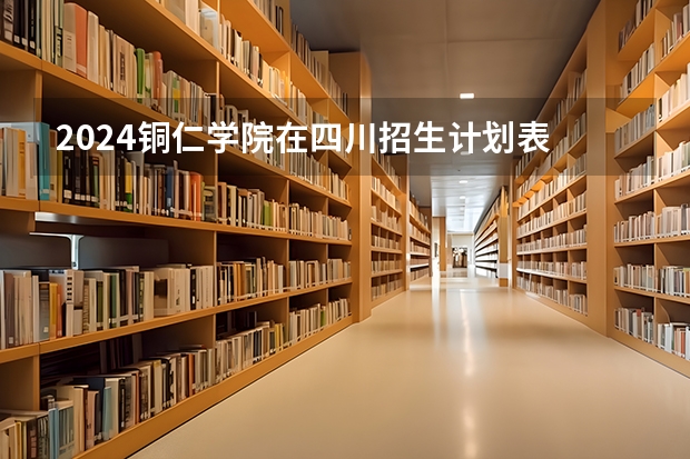 2024铜仁学院在四川招生计划表