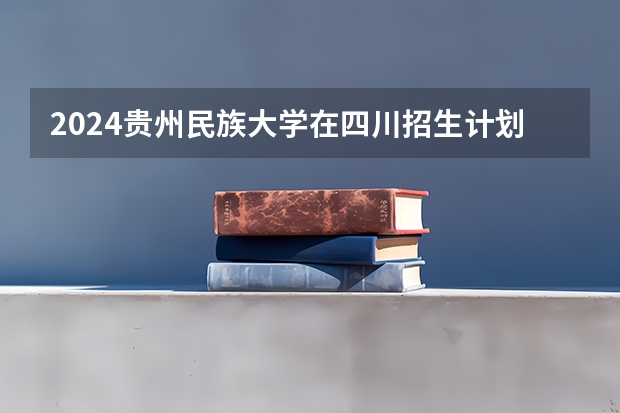 2024贵州民族大学在四川招生计划表