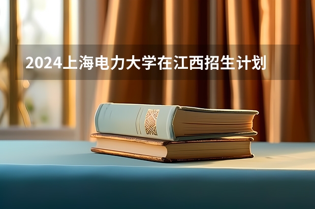 2024上海电力大学在江西招生计划表