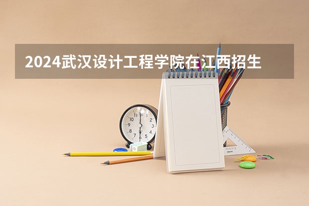 2024武汉设计工程学院在江西招生计划表