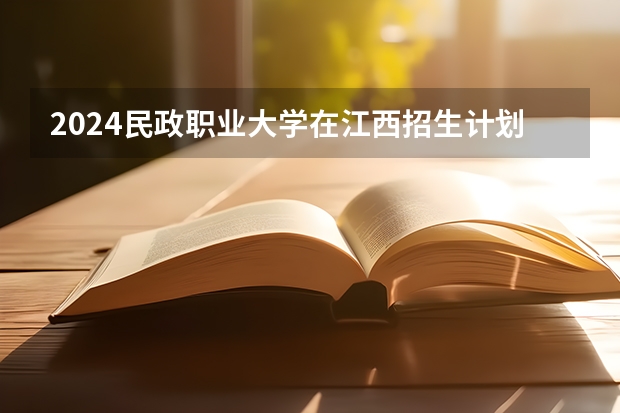 2024民政职业大学在江西招生计划表