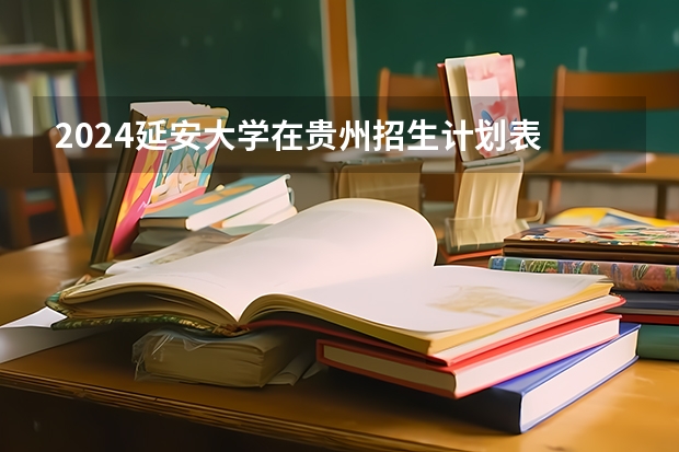 2024延安大学在贵州招生计划表