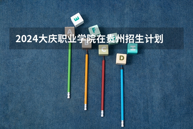 2024大庆职业学院在贵州招生计划表