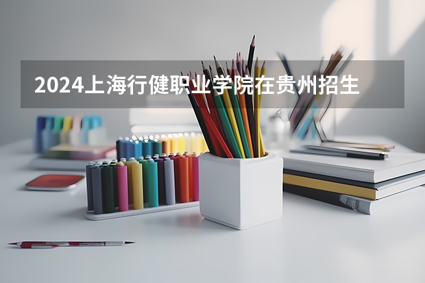 2024上海行健职业学院在贵州招生计划表