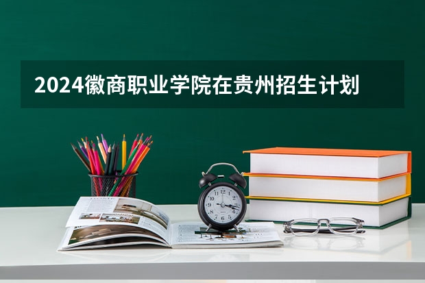 2024徽商职业学院在贵州招生计划表