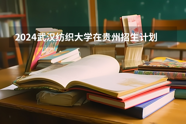 2024武汉纺织大学在贵州招生计划表