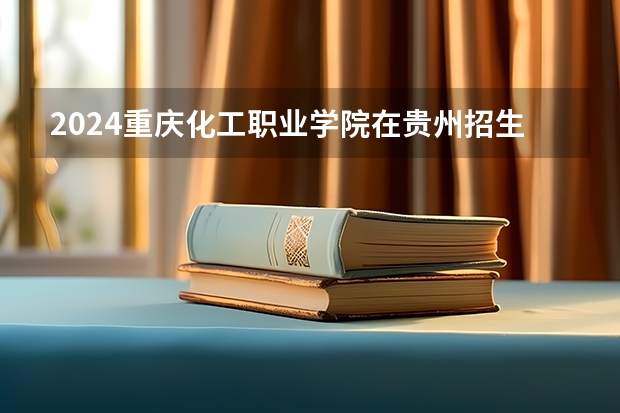 2024重庆化工职业学院在贵州招生计划表