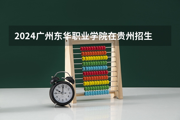 2024广州东华职业学院在贵州招生计划表