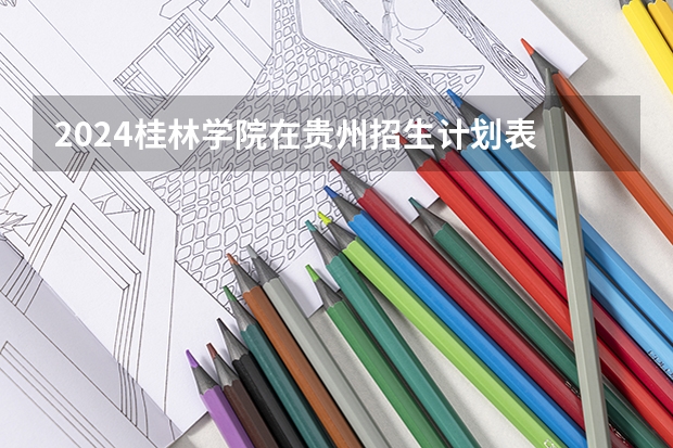 2024桂林学院在贵州招生计划表