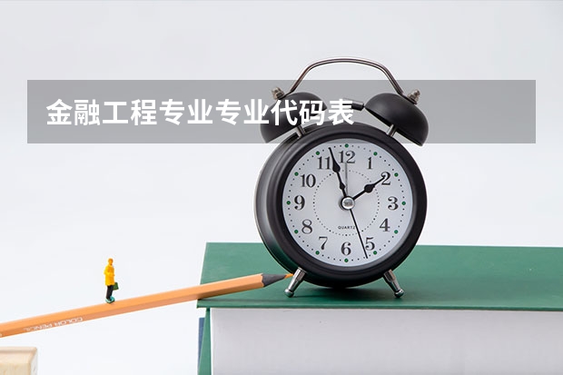 金融工程专业专业代码表