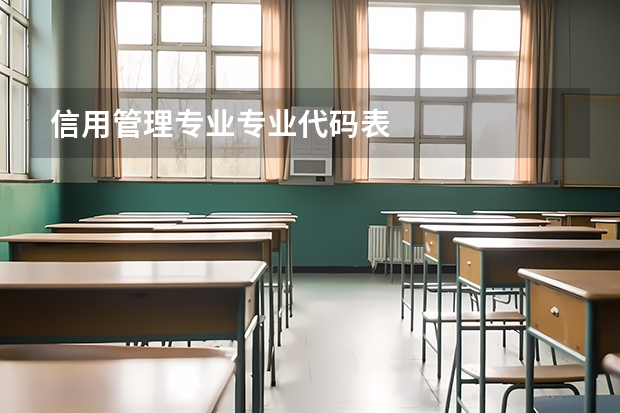 信用管理专业专业代码表