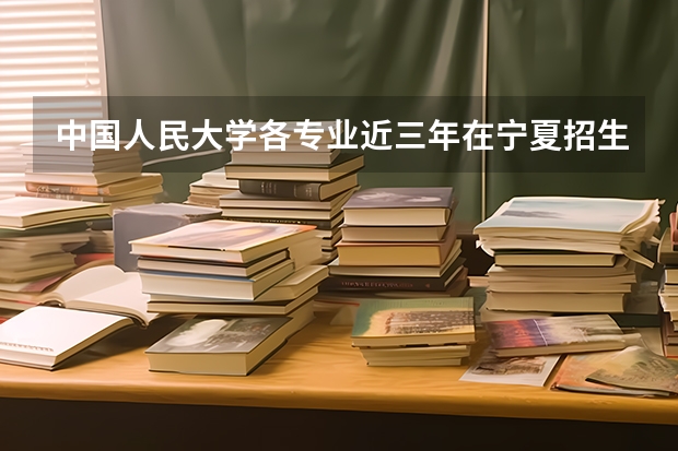 中国人民大学各专业近三年在宁夏招生人数一览表