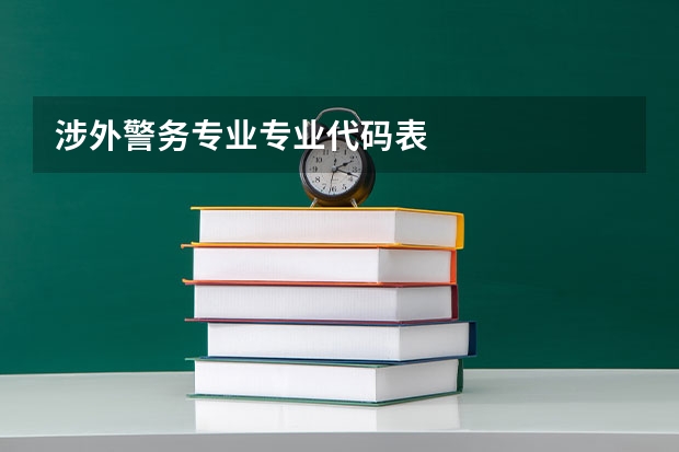 涉外警务专业专业代码表