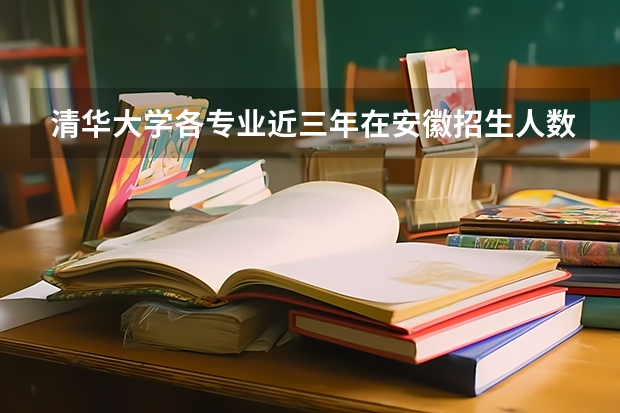 清华大学各专业近三年在安徽招生人数一览表