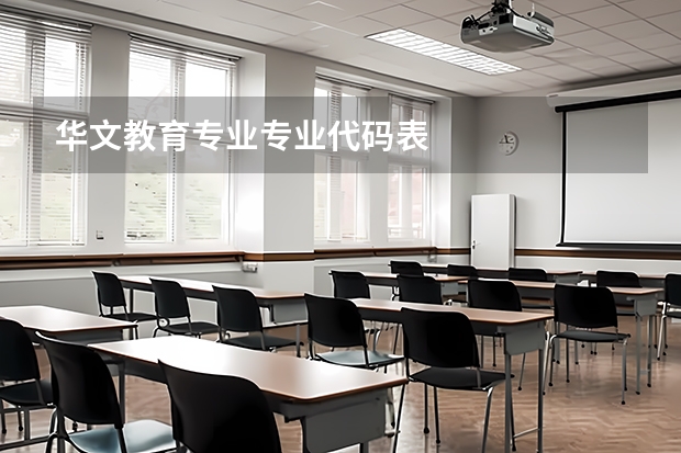 华文教育专业专业代码表