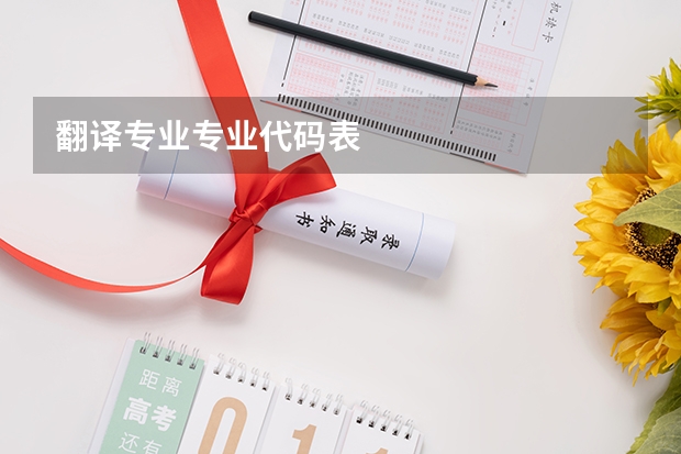 翻译专业专业代码表