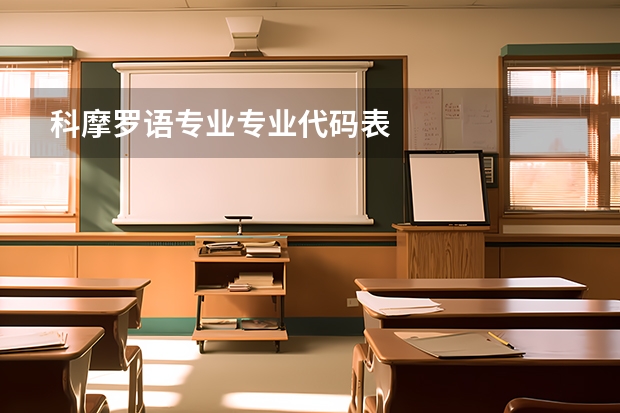 科摩罗语专业专业代码表