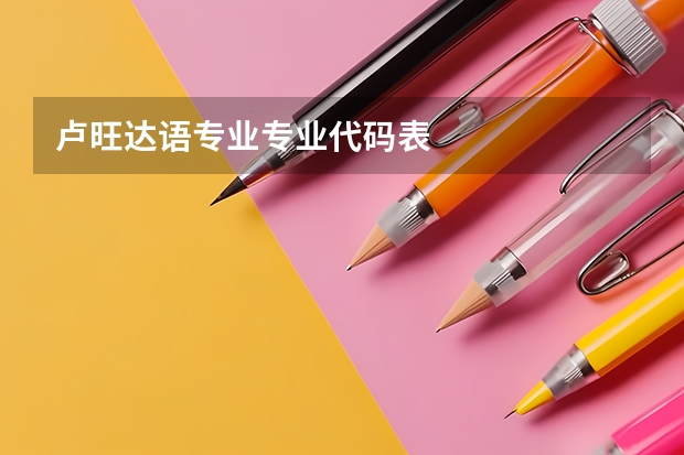 卢旺达语专业专业代码表