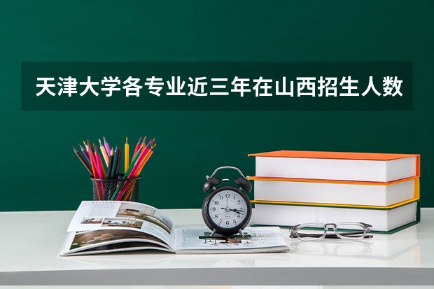 天津大学各专业近三年在山西招生人数一览表