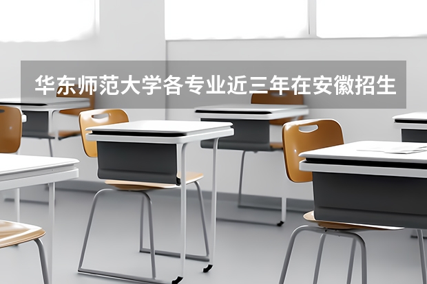 华东师范大学各专业近三年在安徽招生人数一览表