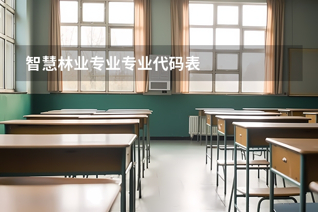 智慧林业专业专业代码表