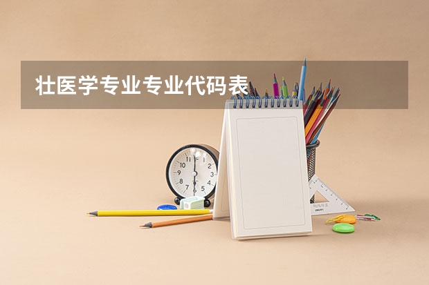 壮医学专业专业代码表