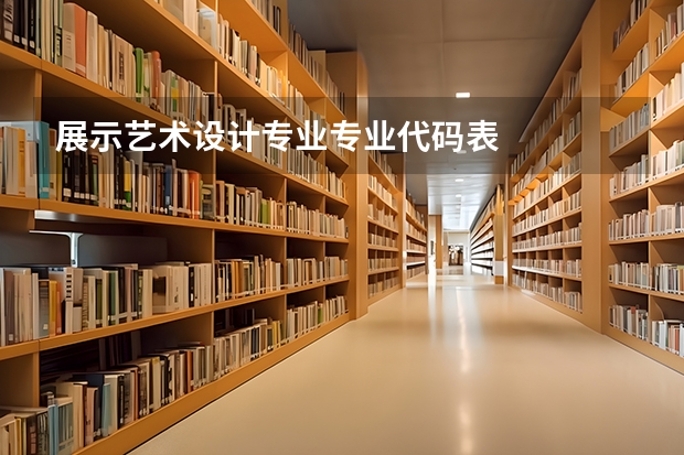 展示艺术设计专业专业代码表