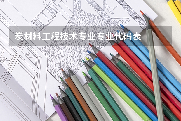炭材料工程技术专业专业代码表