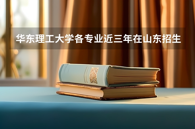 华东理工大学各专业近三年在山东招生人数一览表
